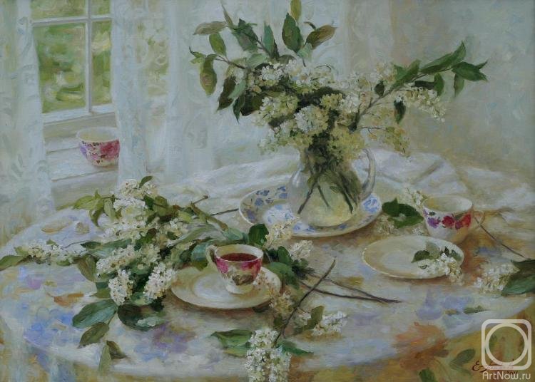 натюрморт с черемухой - натюрморт, цветы - оригинал
