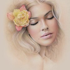 Схема вышивки «женский портрет»