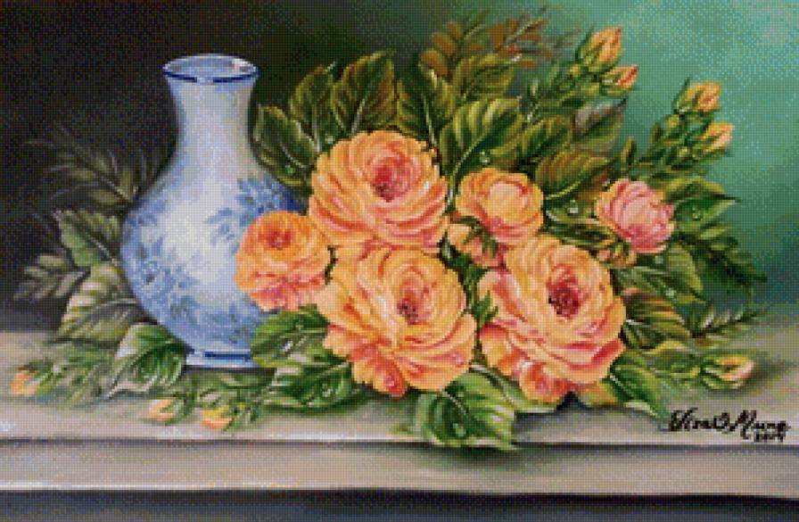 Розы - цветок, цветы, роза, букет - предпросмотр