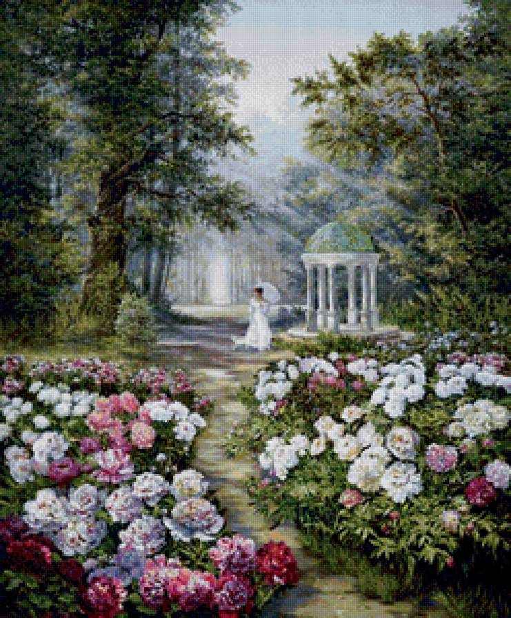 Сказочный сад - живопись, акварель - предпросмотр