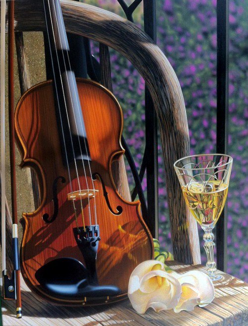 натюрморт со скрипкой - оригинал