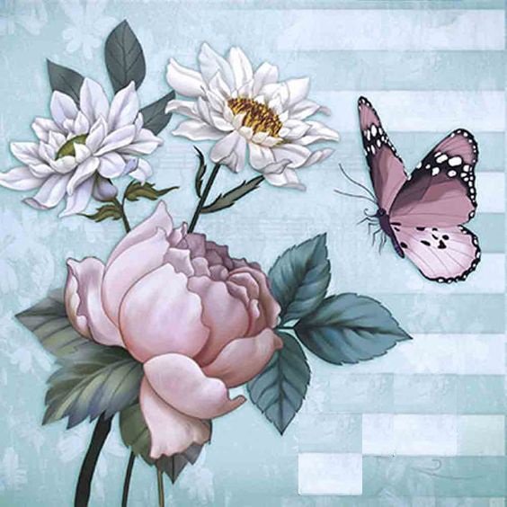 цветы и бабочки - оригинал