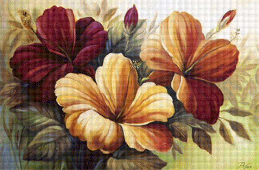 Гибискус - цветы, роза, цветок, букет - предпросмотр