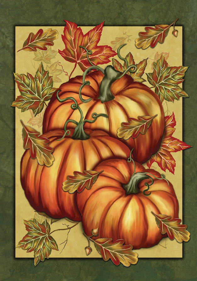 Тыковки - натюрморт, осень, тыква, листья, овощи, тыквы, на кухню - оригинал