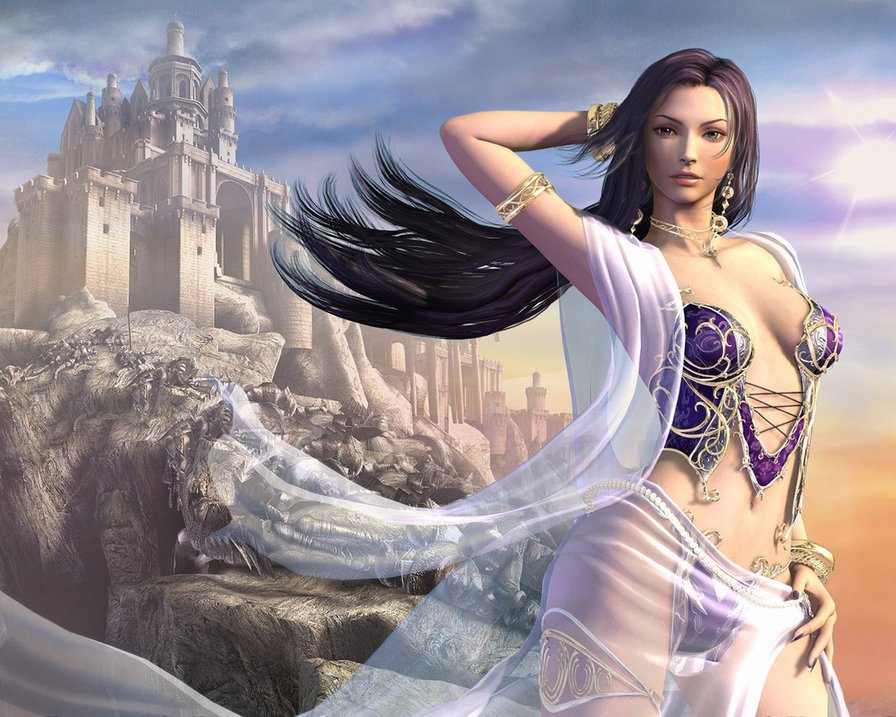 Девушка и замок - оригинал