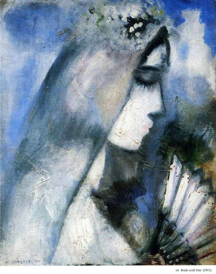 Марк Шагал. Невеста с веером - оригинал