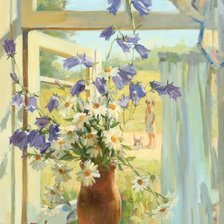 Схема вышивки «натюрморт с колокольчиками»