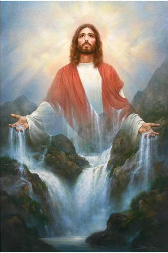 христос - водопад - оригинал