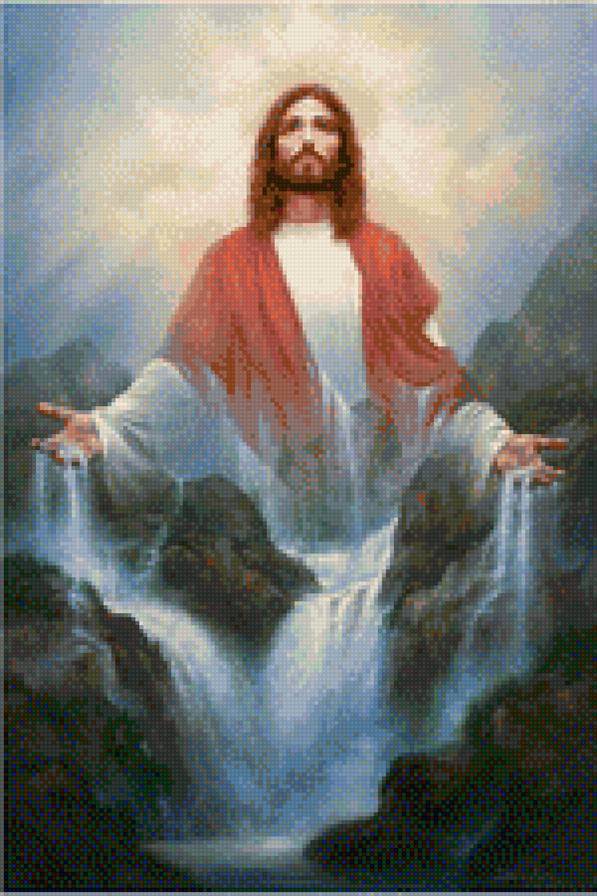 христос - водопад - предпросмотр