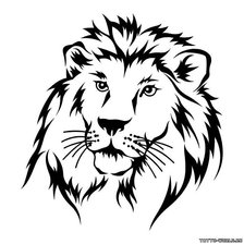 Схема вышивки «лева»