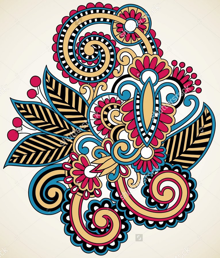 Орнамент - цветы, орнамент - оригинал