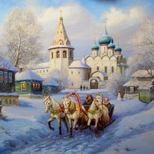 Оригинал схемы вышивки «русская зима» (№1184257)