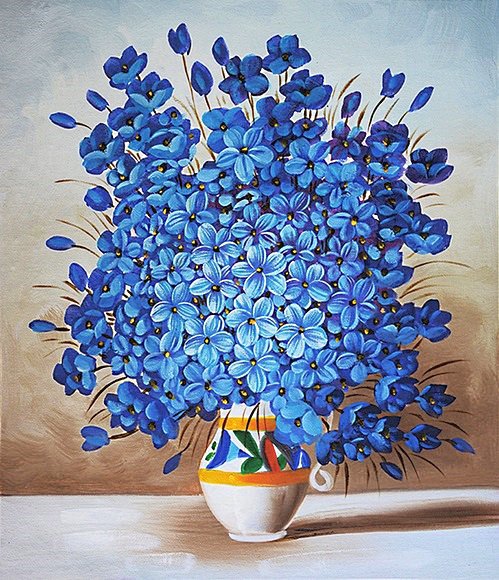 нежный букет - незабудки, букет, синие цветы - оригинал