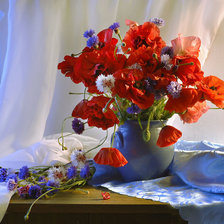 Схема вышивки «Натюрморт с маками»