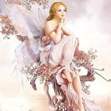 Схема вышивки «фея на ветке»