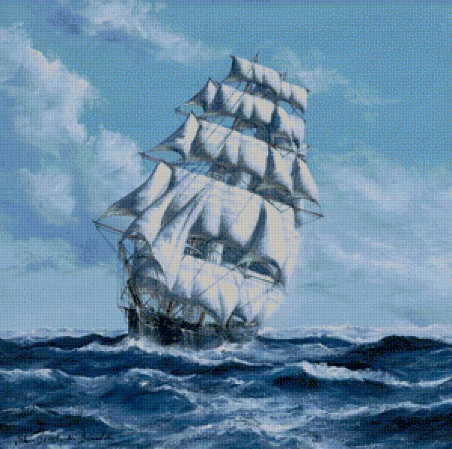 парусник - море, парусник, корабль - предпросмотр