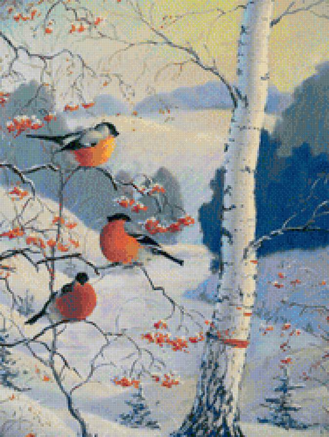 Снегири - предпросмотр