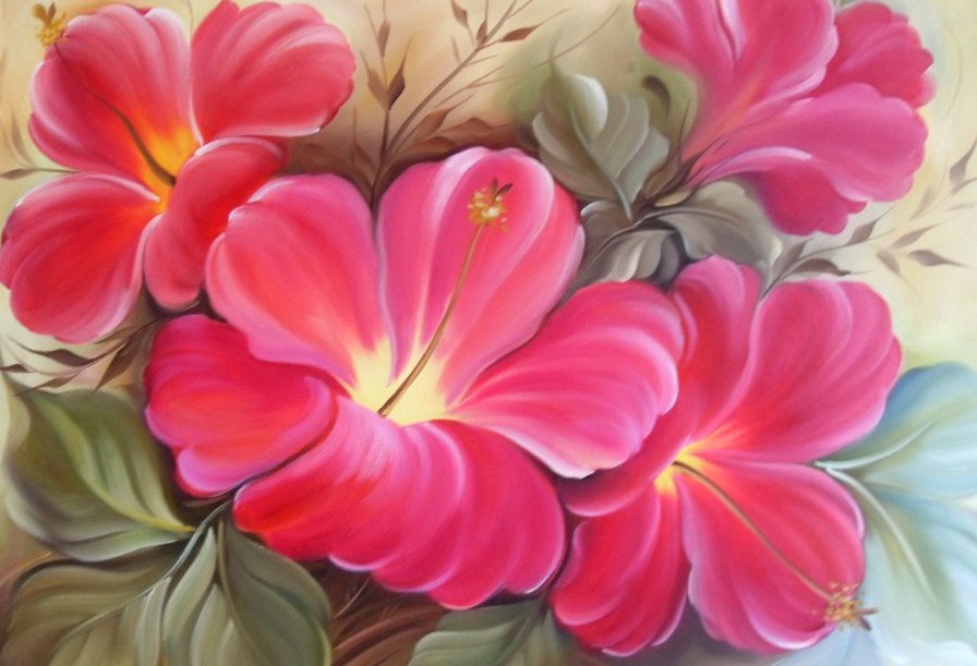 Гибискус - цветы, цветок, роза, букет - оригинал