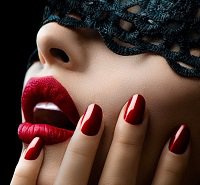 Госпожа - лицо, губы, девушка, маска - оригинал