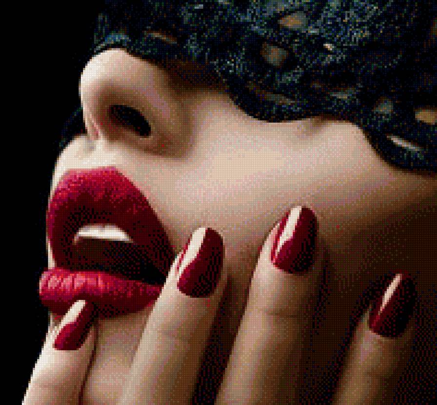 Госпожа - маска, губы, лицо, девушка - предпросмотр