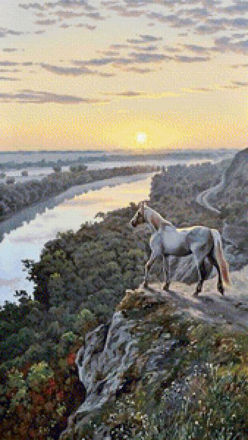 лошадь - лошади, пейзаж, природа - предпросмотр