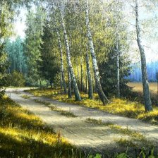 Схема вышивки «Берёзы»