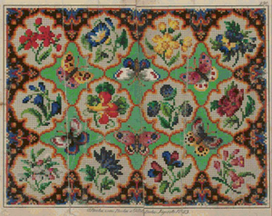 старинный рисунок - подушка - предпросмотр