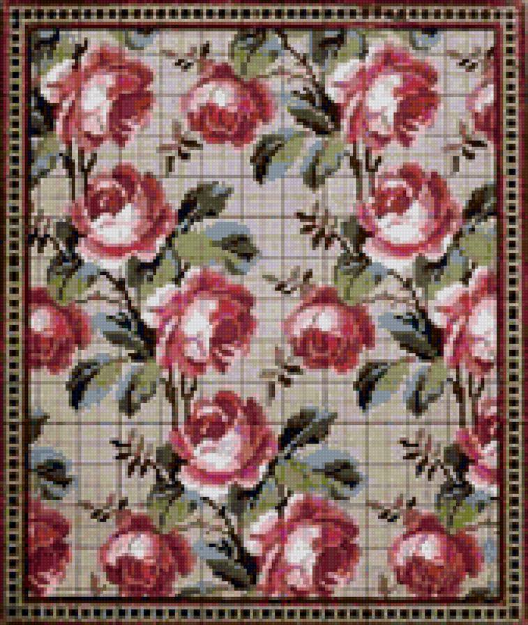 старинный рисунок - подушка, орнамент - предпросмотр