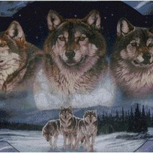 Оригинал схемы вышивки «волки» (№1189828)