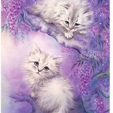 Схема вышивки «Котики»