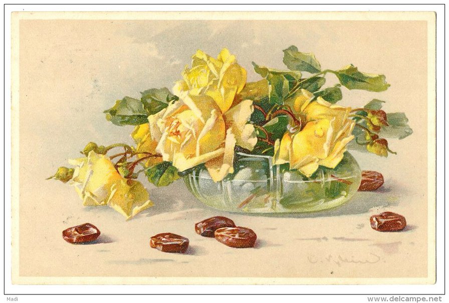 Розы в вазе - вышивка крестом - оригинал