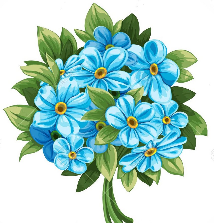 Незабудки - цветы - оригинал