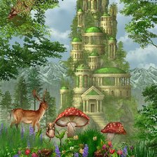 Схема вышивки «сказочный замок»