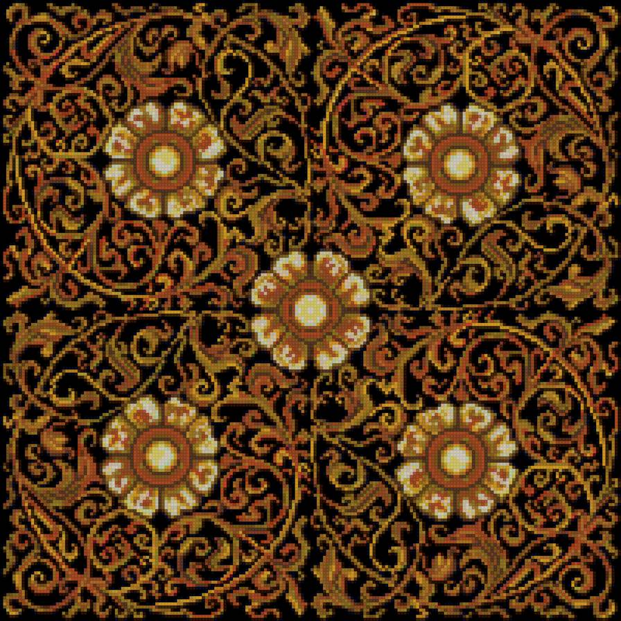 орнамент - орнамент, подушка - предпросмотр