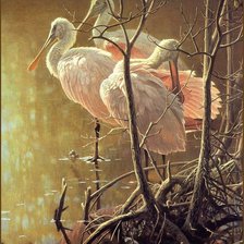 Схема вышивки «цапли»