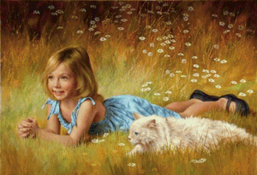 Друзья - природа, люди, картина, кошки - предпросмотр