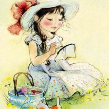 Схема вышивки «маленькая рукодельница»