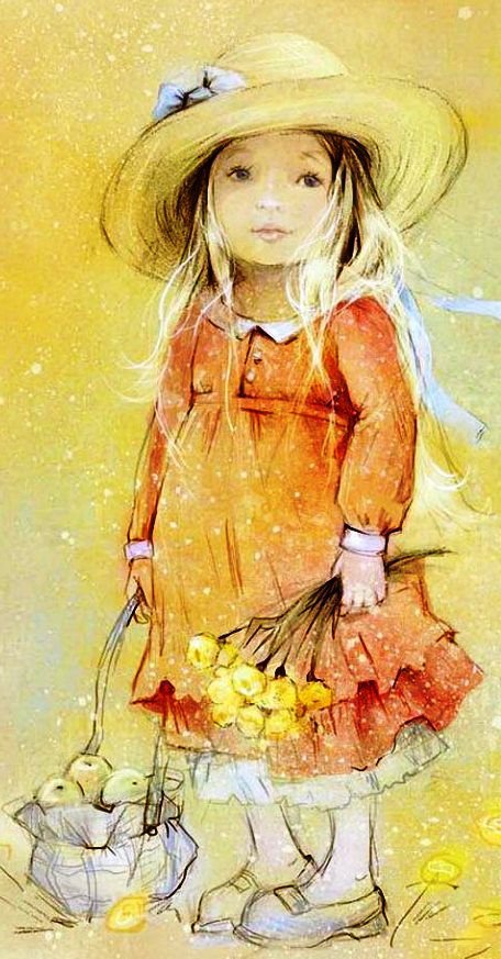 девочка - картина, дети - оригинал