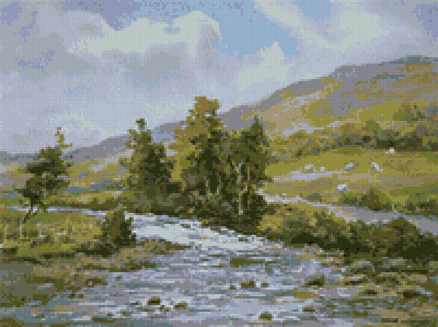 Долина - река, долина, горы, лес - предпросмотр