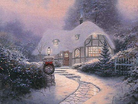 Дом - рождество, зима, дом - оригинал