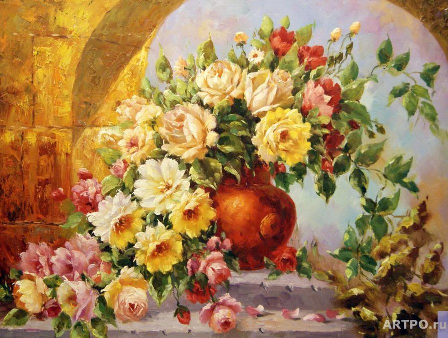 Цветы в окне - оригинал