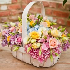 Схема вышивки «корзина с цветами»