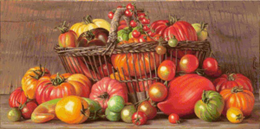 Гордость дачника - панно, томаты, урожай, для кухни, овощи, натюрморт, помидоры, панель - предпросмотр