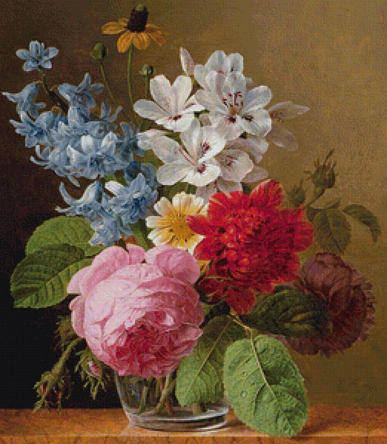 Букет в вазе - натюрморт - предпросмотр