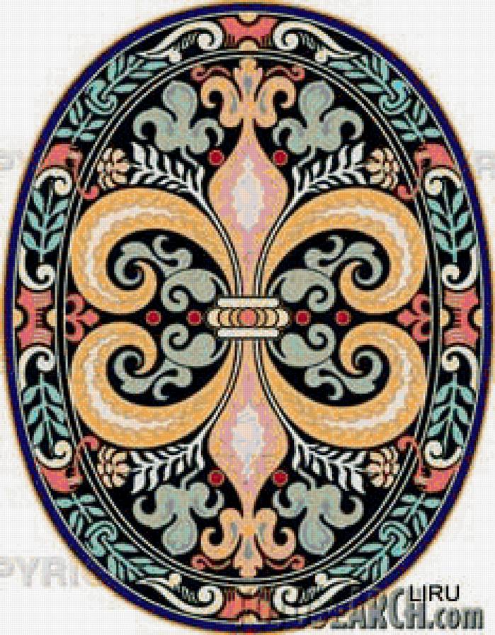 орнамент - орнамент, подушка - предпросмотр