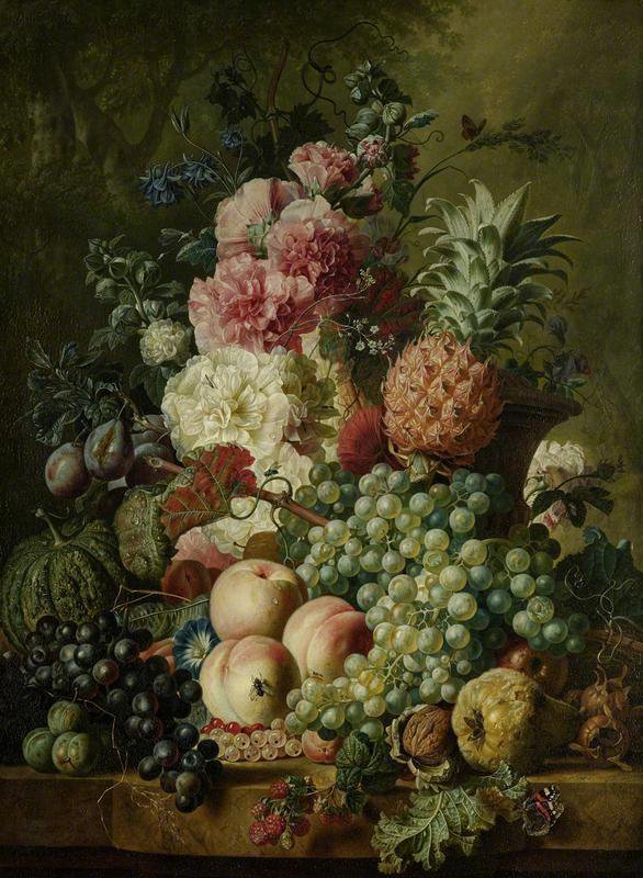 натюрморт - фрукты, цветы - оригинал