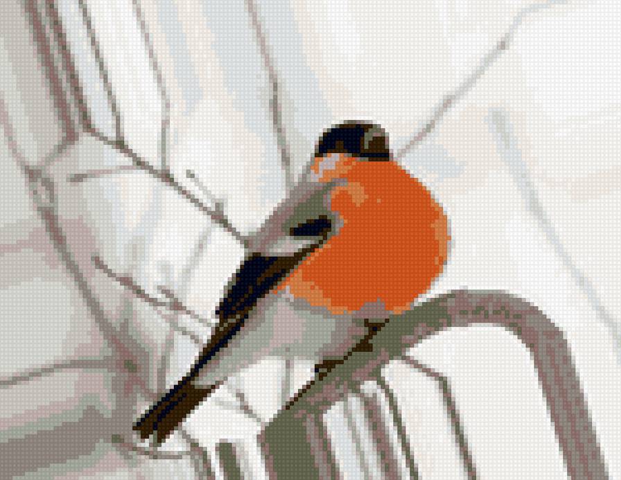 Снегирик - зима, животные, птицы - предпросмотр