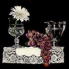 Схема вышивки «Гербера и виноград»