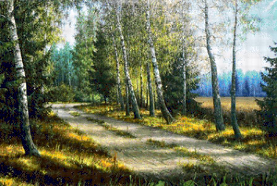 лесная дорога - природа, лес, пейзаж - предпросмотр