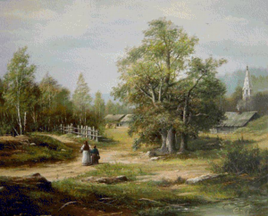 На окраине села - пейзаж - предпросмотр